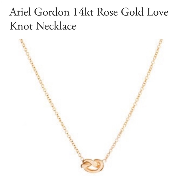 ariel gordon Jewelry - Ariel Gordon 14kt rose gold love knot necklace